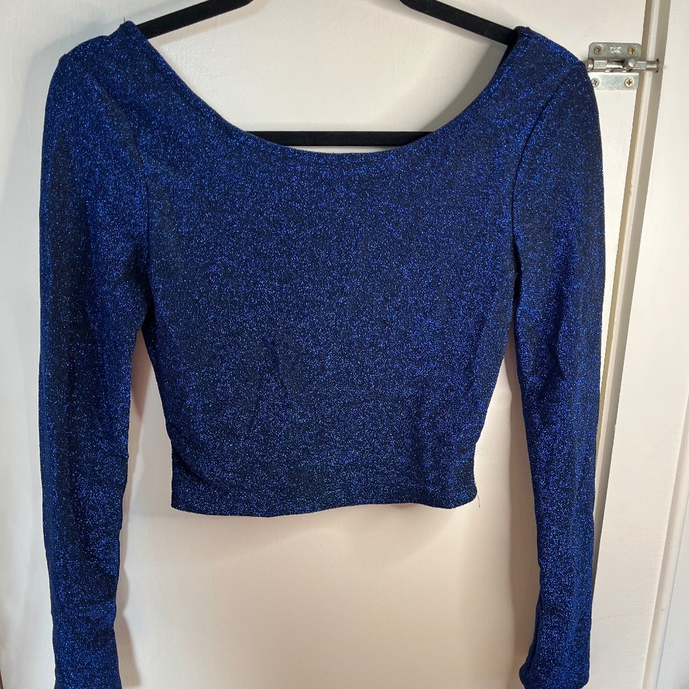 Cropped Glitter Top